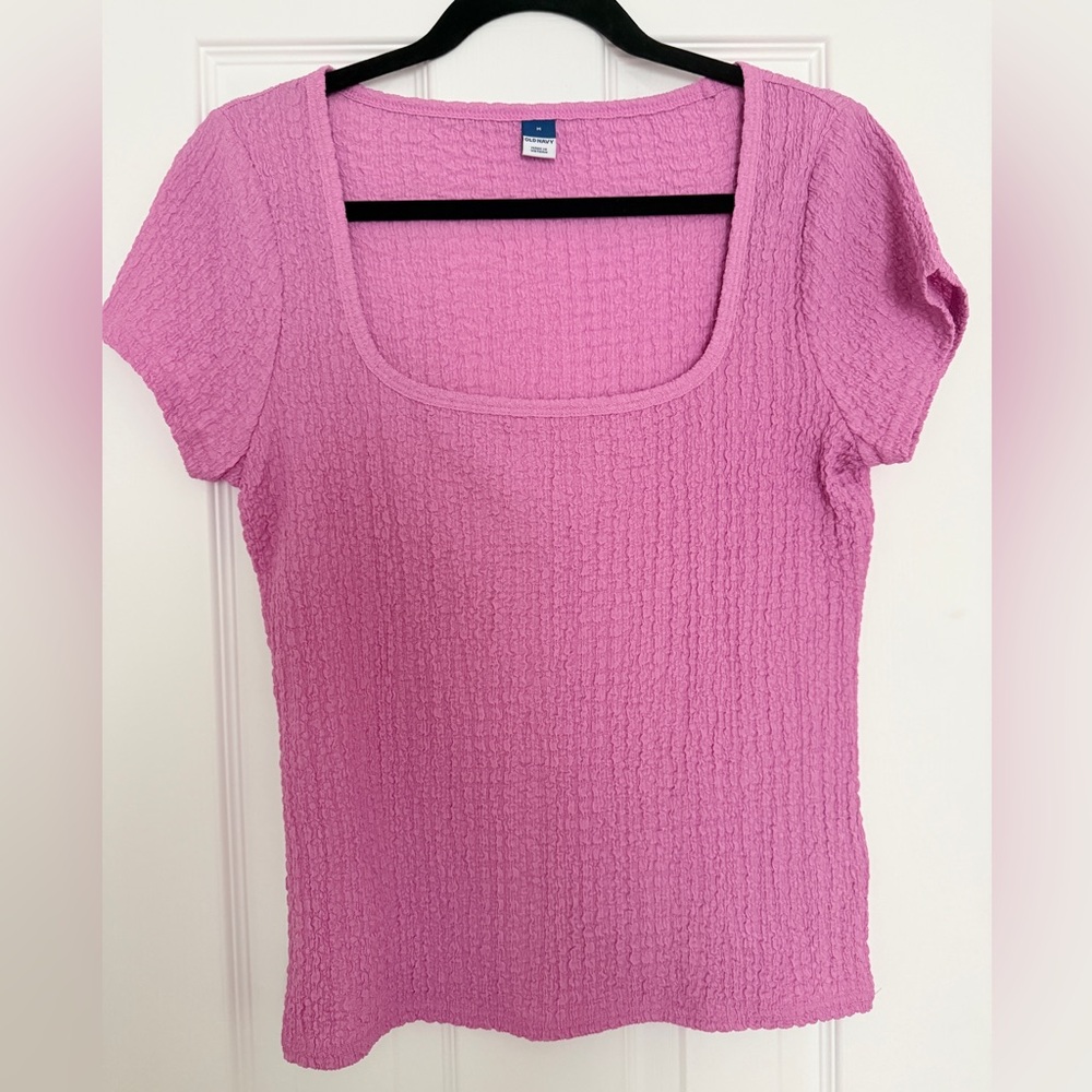 Pink Textured Women's Top
